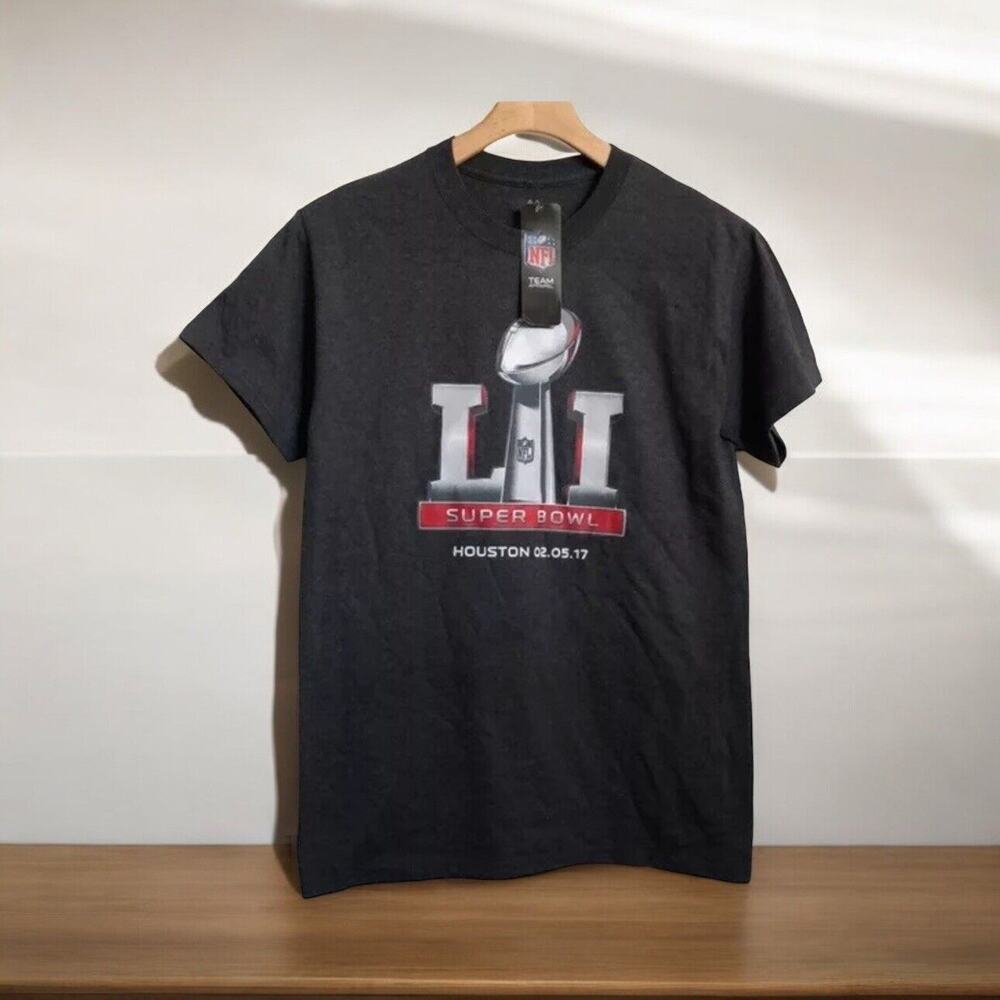 Majestic NFL Super Bowl LI ‘17 Houston T Shirt Men’s Size Small New with Tag Tee